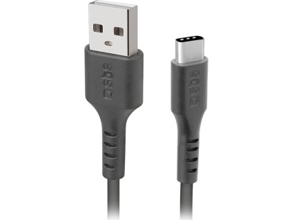 SBS TECABLETC3MTK Kabel USB-A - USB-C 3m - Černý