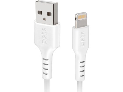 SBS TECABLEUSBIP589W USB-A - Lightning kábel - biely