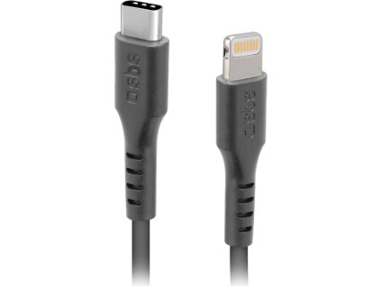 SBS TECABLELIGTC1K USB-C - Lightning kabel 1m - černý