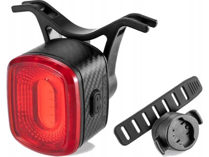 Zadní světlo na kolo Rockbros Q2S LED se systémem Smart Stop + kabel USB-C - USB-A - černé