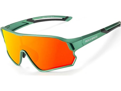 Rockbros 14110009002 polarizované cyklistické brýle pro děti 8-14 let - zelené