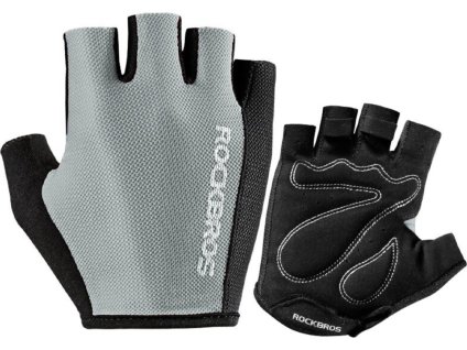 Cyklistické rukavice Rockbros S099GR, veľkosť L - sivé