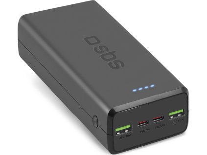 Powerbanka SBS TTBB30000PD20K 30000 mAh 2 x USB-C 2 x USB-A - čierna