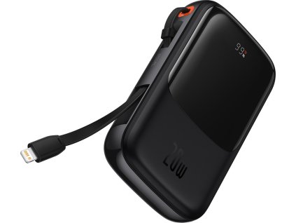 Powerbanka 10000mAh 20W Baseus Qpow Pro Overseas Edition + USB-C 3A kabel - černá