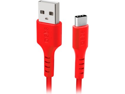 SBS TECABLEMICROC15R USB-A - USB-C kábel 1,5 m - červený