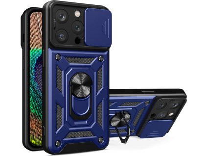 Hybrid Armor Camshield kryt pro iPhone 14 Pro Max s krytem kamery modrý