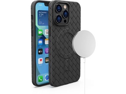 Woven kryt MagSafe pro iPhone 15 Pro - černý