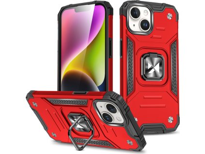 Pouzdro Wozinsky Ring Armor pro iPhone 15 Plus - červené