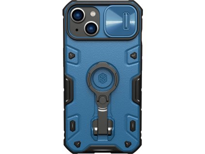 Nillkin CamShield Armor Pro Case iPhone 14 Plus, odolný kryt s krytom kamery, krúžkom a stojanom, modrý