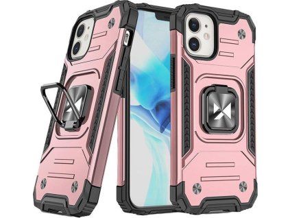 Pouzdro Wozinsky Ring Armor pro iPhone 14 Plus, magnetický držák, zlatý prsten