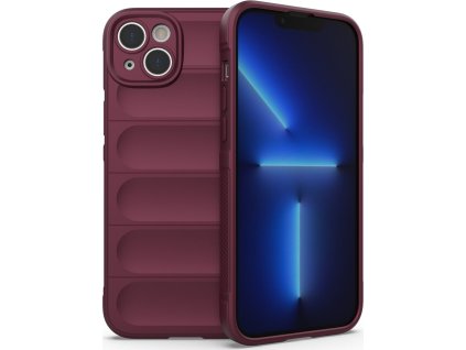 Elastické obrněné pouzdro Magic Shield pro iPhone 14 Plus v barvě vínové