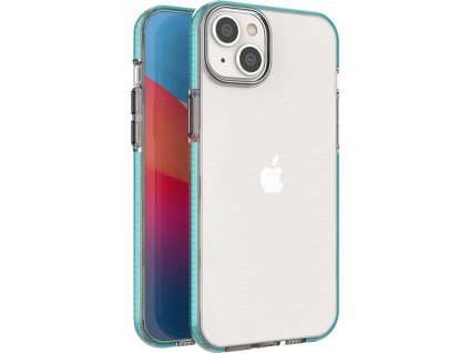 Silikonový kryt Spring Case pro iPhone 14 Plus s rámečkem světle modrý