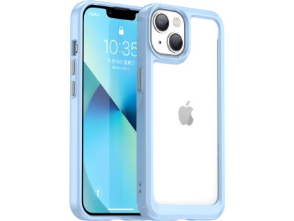 Pevný kryt Outer Space pro iPhone 14 Plus s gelovým rámečkem modrý