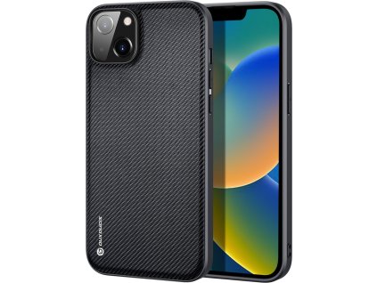 Puzdro Dux Ducis Fino z nylonu pre iPhone 14 Plus, čierne