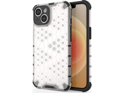 Priehľadný odolný hybridný kryt Honeycomb pre iPhone 14 Plus