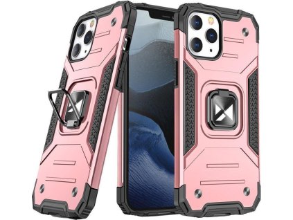 Pouzdro Wozinsky Ring Armor pro iPhone 14 Pro, magnetický držák, zlatý prsten