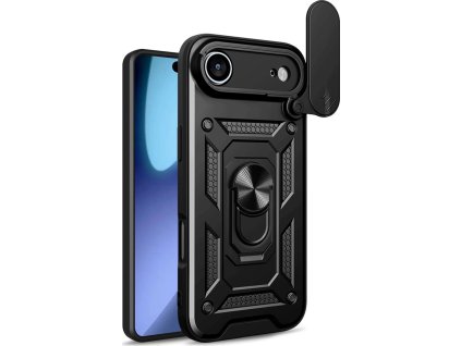 Hybrid Armor Camshield kryt pro iPhone 17 Air se stojánkem a krytem kamery - černý