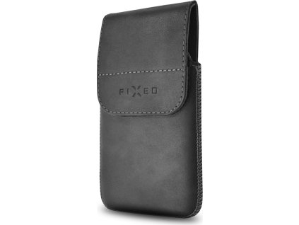 Kožené pouzdro FIXED Posh Pocket s klipem, velikost 4XL, černé