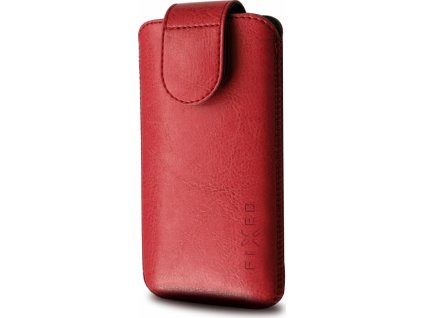 Pouzdro FIXED Sarif se zavíráním, PU kůže, velikost 5XL, červené