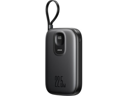 Powerbanka Joyroom JR-PBF18 22,5 W 10 000 mAh so vstavaným Lightning káblom + USB-C kábel 0,25 cm - čierna