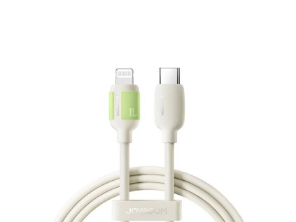 Joyroom S-A53 30W USB-C - Lightning kabel s fluorescenčním hrotem 2m - béžový