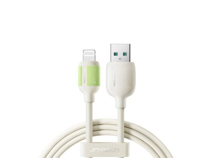 Joyroom S-A53 3A USB-A - Lightning kabel s fluorescenčním hrotem 1,2 m - béžový