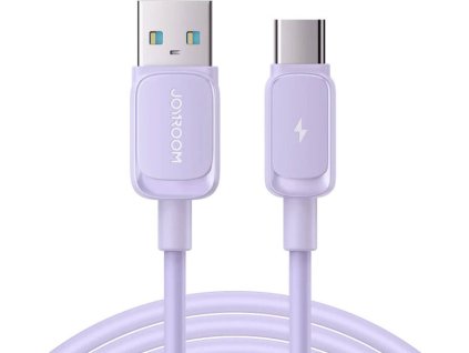 Kabel Joyroom Multi-Color Series A14 USB-A / USB-C 3A 1,2 m - fialový