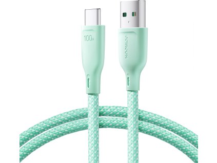 Kábel Joyroom Multi-Color Series S-A34 USB-A / USB-C 100W 1m - zelený