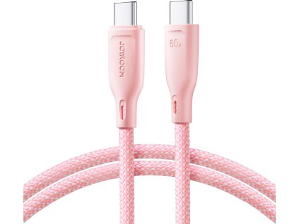 Kábel Joyroom Multi-Color Series S-A34 USB-C / USB-C PD 60W 1m - ružový