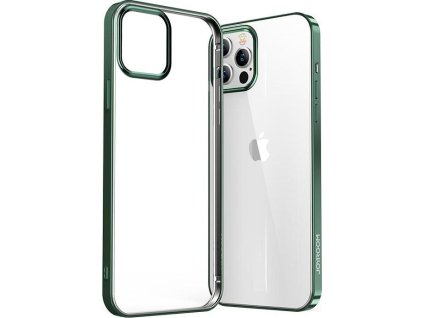 Ultra tenký kryt Joyroom New Beautiful Series s galvanicky pokovovaným rámom pre iPhone 12 Pro Max zelený (JR-BP796)