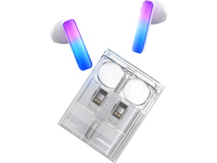 Bezdrôtové slúchadlá TWS Joyroom JR-TC1 IceLens Series s LED svetlami - biele