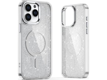 Glitter Case MagSafe kompatibilní pro iPhone 17 Pro Max - poloprůhledný
