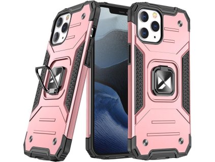 Pouzdro Wozinsky Ring Armor s stojánkem, odolné a pevné, pro iPhone 13 Pro, růžové