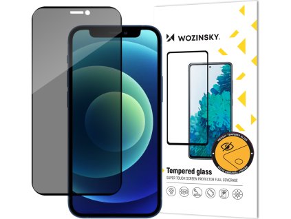 Tvrdené sklo Wozinsky Privacy Glass pre iPhone 12 Pro / iPhone 12 s filtrom Anti Spy Privatization