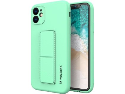 Silikónové puzdro Wozinsky Kickstand Case so stojanom pre iPhone 12 Pro, mätová farba