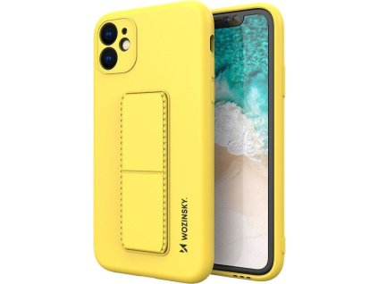 Silikónový kryt Wozinsky Kickstand pre iPhone 12 Pro žltý