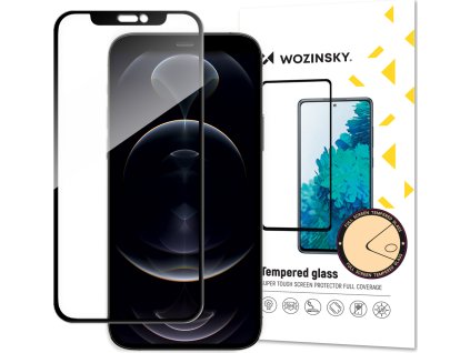Wozinsky Super Durable Full Glue tvrzené sklo s plným krytem a rámem pro iPhone 16e / 14 / 13 Pro / iPhone 13 černé