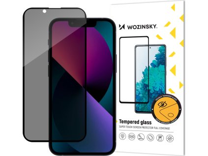 Tvrdené sklo Wozinsky Privacy Glass pre iPhone 16e / 14 / 13 / 13 Pro s filtrom súkromia Anti Spy