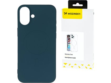 Silikonový kryt Wozinsky Liquid Silicone Case MagSafe pro Samsung Galaxy S24 FE - tmavě modrý