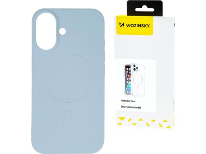 Silikonový kryt Wozinsky Liquid Silicone Case MagSafe pro Samsung Galaxy S24 FE - světle modrý