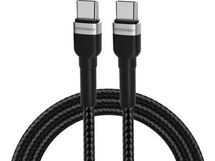 Wozinsky WNBCC1 USB-C / USB-C PD 65W kábel 1 m - čierny