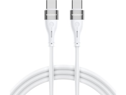 Kabel Wozinsky WSTCC1 USB-C / USB-C PD 65W dlouhý 1 m - bílý