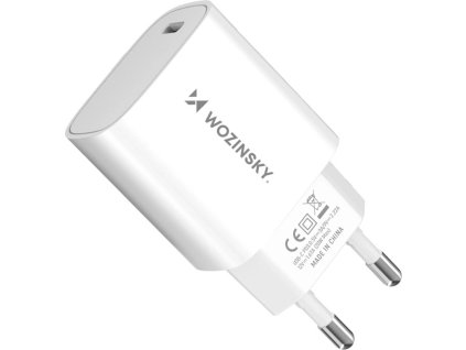 Wozinsky WGWCCW 20W USB-C nabíječka do zásuvky - bílá