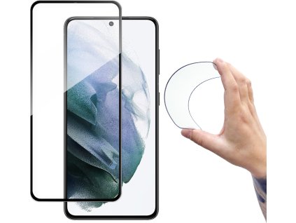 Wozinsky Full Cover Flexi Nano Glass Hybrid Screen Protector s rámečkem pro Samsung Galaxy S21+ 5G (S21 Plus 5G) černá