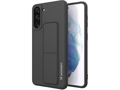 Silikonový kryt Wozinsky Kickstand pro Samsung Galaxy S21 + 5G černý