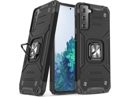 Wozinsky Ring Armor odolný hybridní kryt + magnetický držák pro Samsung Galaxy S22 + (S22 Plus) černý