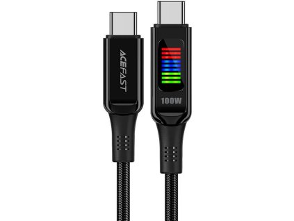 Acefast C7-03 USB-C USB-C 100W 1.2m cable with display - black