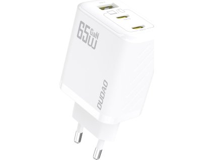 Dudao A29 65W GaN nabíječka do zásuvky 2 x USB-C + 1 x USB-A - bílá