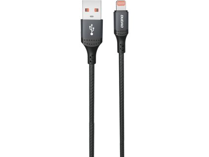 Dudao 3A 30W L3SL USB-A - Lightning kabel opletený 1,2 m - černý