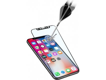 Ochranné tvrzené sklo pro celý displej Cellularline CAPSULE pro Apple iPhone X/XS/11 Pro